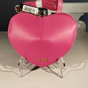 Brand New Bebe Pink Heart-Shaped Women's Bag